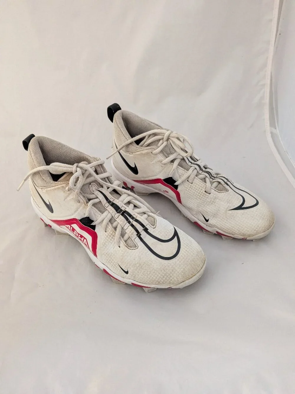 Nike Alpha Menace Shark Mens Black Football Cleats Size 8.5
